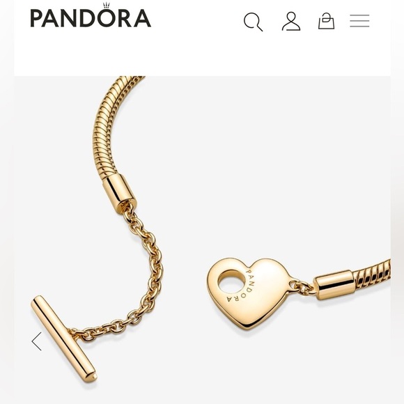 Pandora Moments Heart T-Bar Snake Chain Bracelet
14k gold platin - Picture 7 of 7